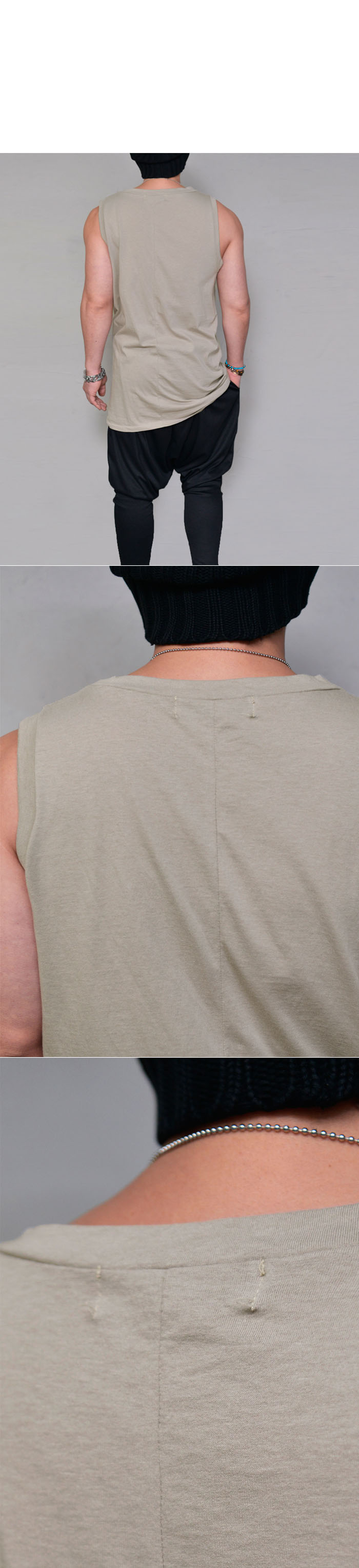 Tops Tanks Overfit Extra Long UndershirtTank 182 GUYLOOK Men's